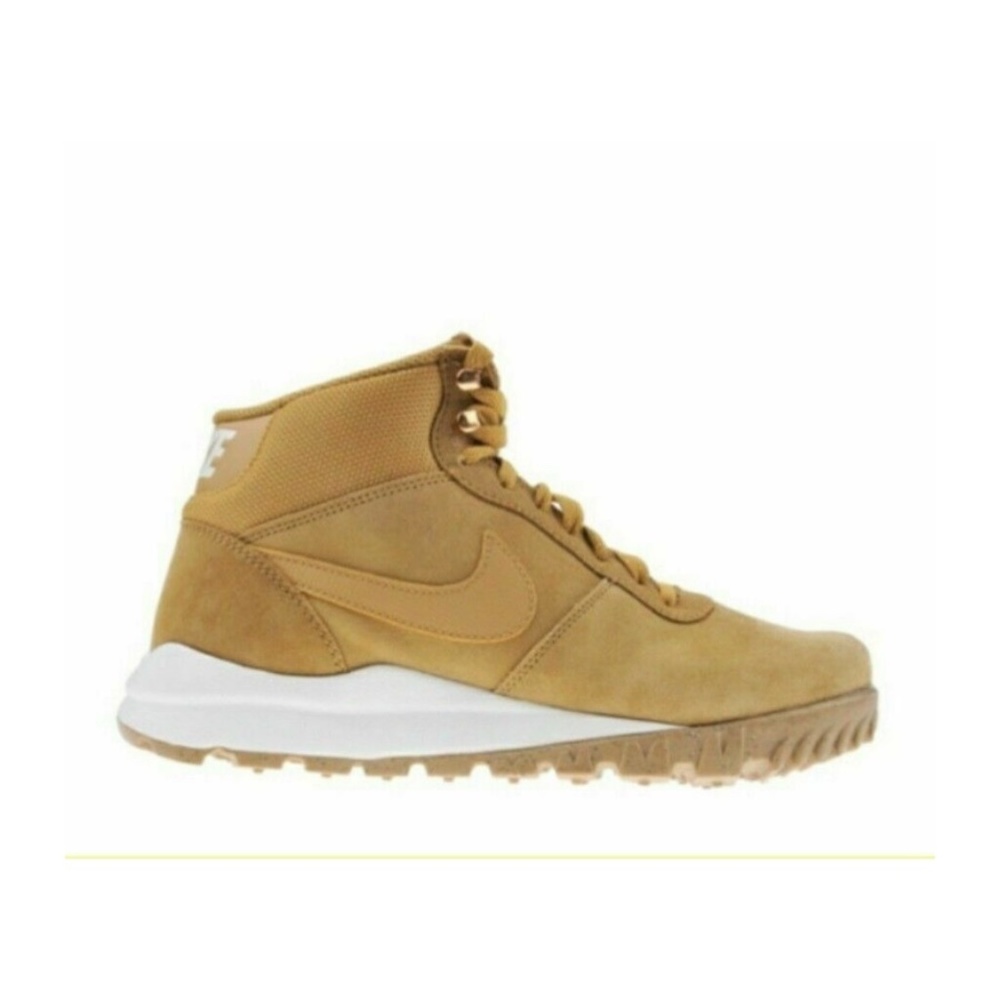Nike Hoodland Suede Hi Top Mens Shoe Haystack Light Brown 654888-727 NEW Multi - Picture 3 of 7